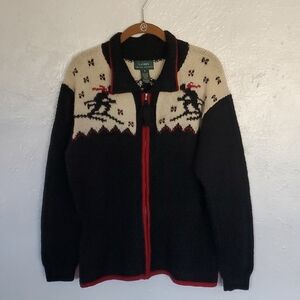 Ralph Lauren Black and Cream Sweater
